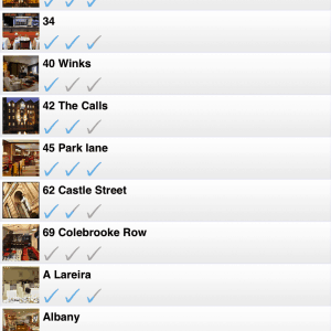 iPad Venue list Screen