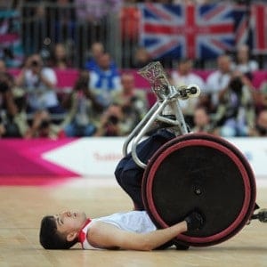 As Myles says, wheelchair rugby can get pretty physical
