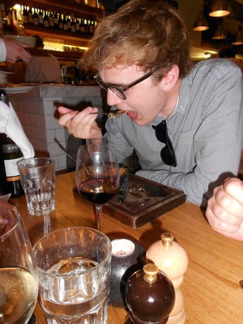 Max Struggles With The Heat Of His Shepherd's Pie... Very Flattering