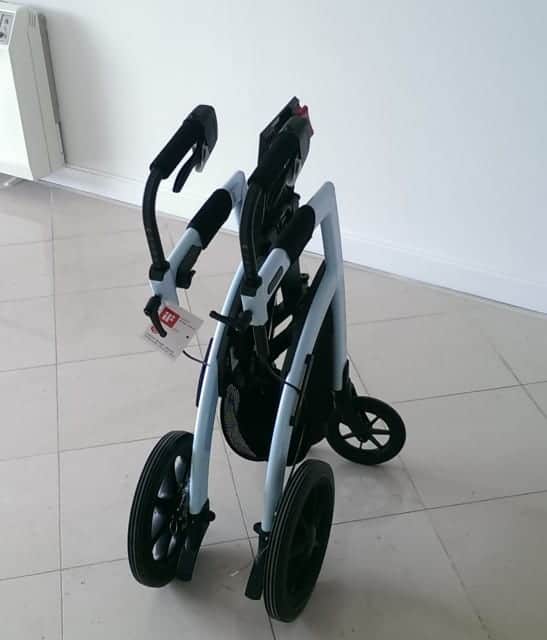 Folds up reasonably compactly but the wheelchair function requires it to be slightly chunky
