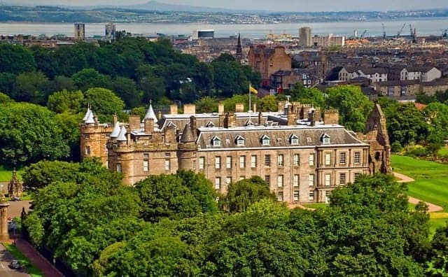 View of the gorgeous Holyrood Palace