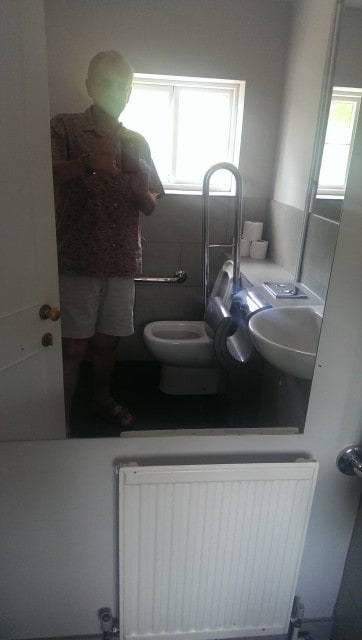Disabled Toilet Looks Good on Reflection & So Does The Relative Lieutenant