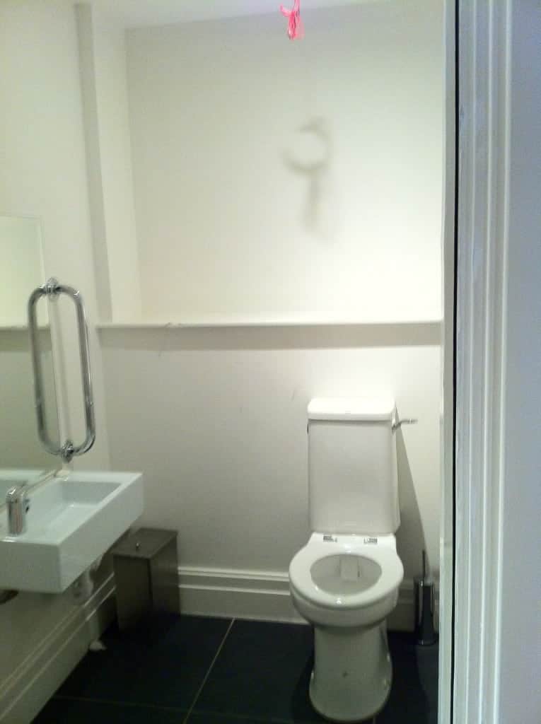 A 'Ludicrous Loo' at Sanctum Hotel Soho - Lack of Care & Design Makes This Unusable to Most Less Able People. It's also the Nominated DT for Nopi the Next Door Restaurant - 2X Ludicrous!!