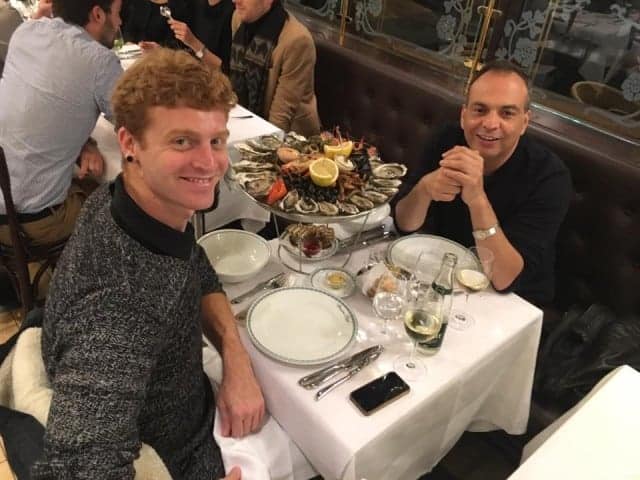 The French Lieutenant (Right) Enjoying The Seafood at Brasserie Lipp Zurich - With His Homie??