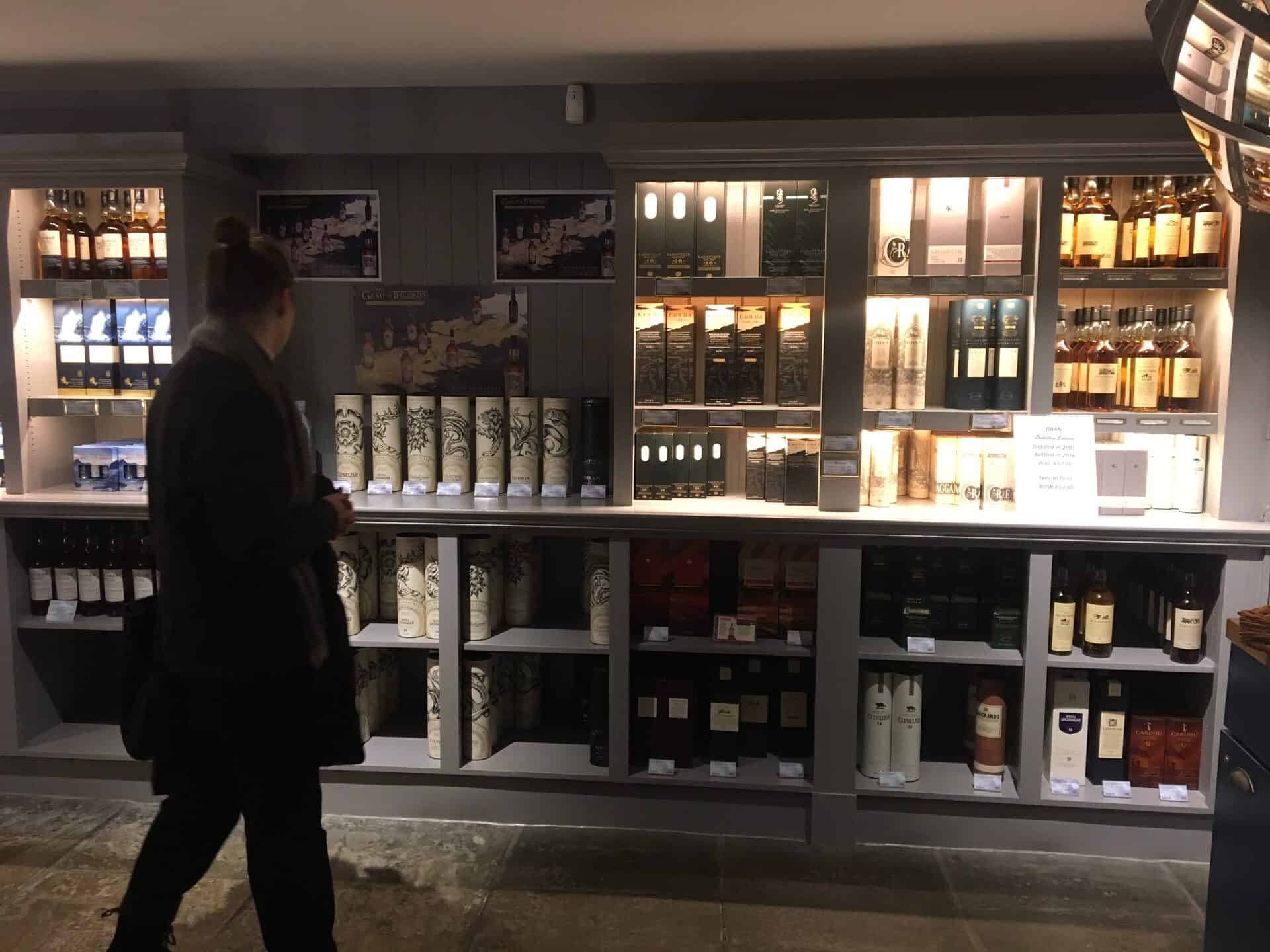 Spacious distillery shop